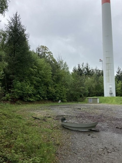 Windpark Hainhaus - Windkraftanlage verliert Bauteile